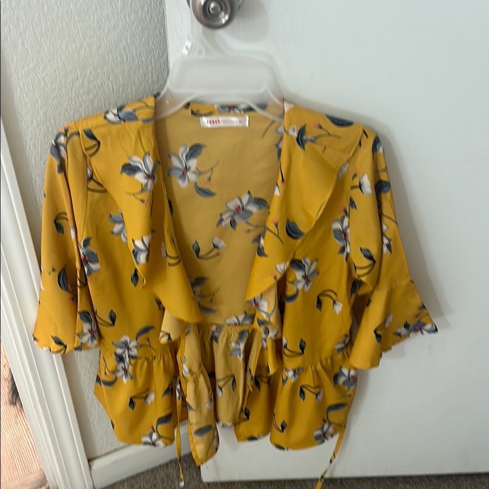 Floral Yellow Women Top